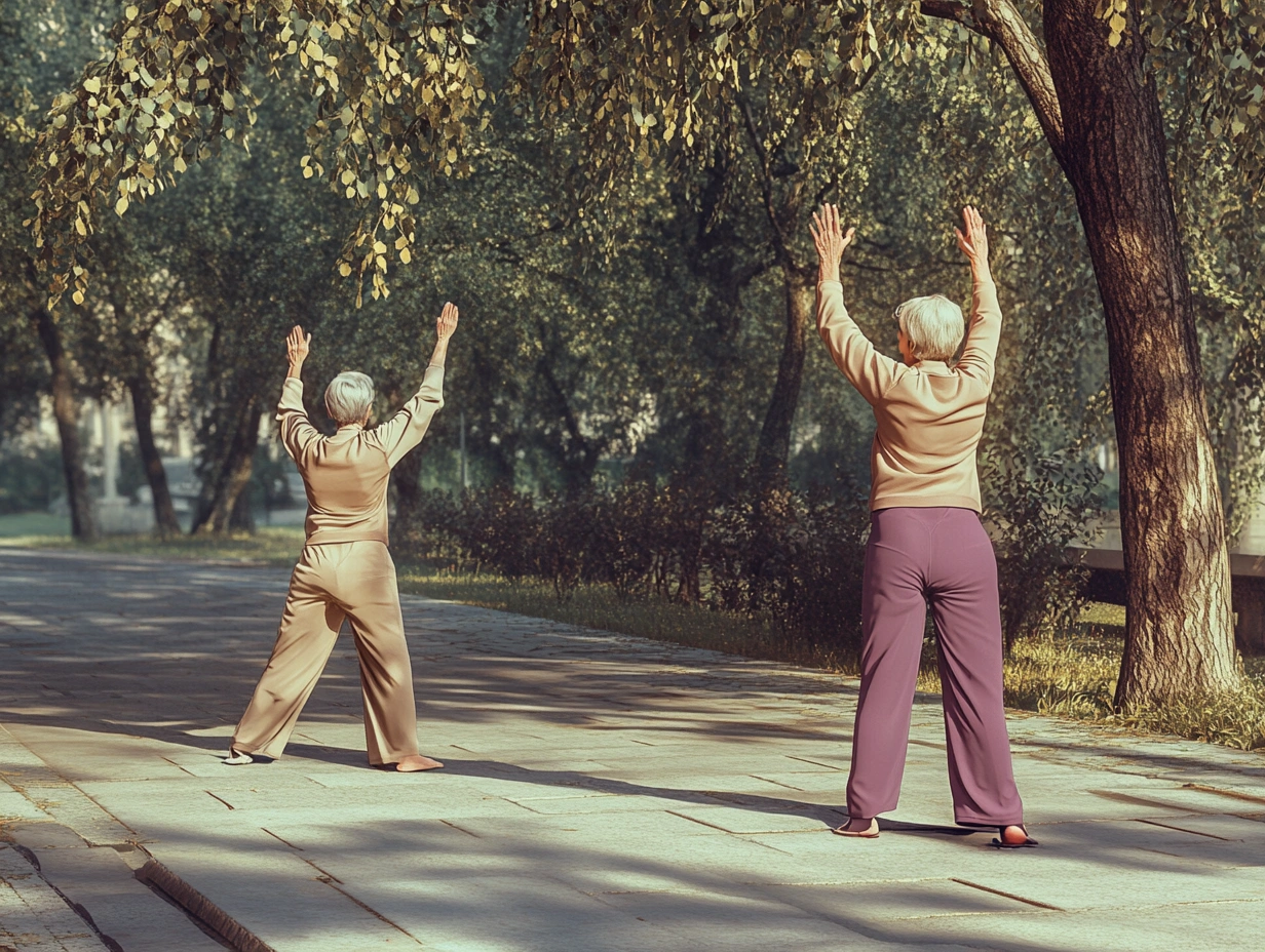 Активні пенсіонери займаються спортом